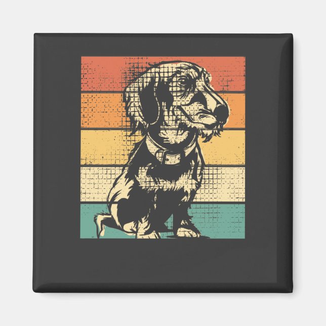 Íman Dachshund Vintage (Frente)