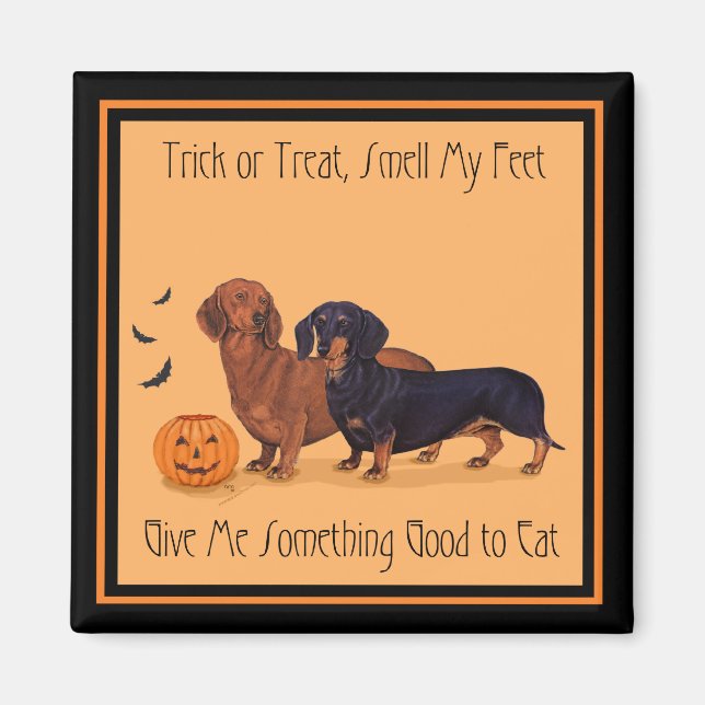 Íman Dachshunds Halloween (Frente)