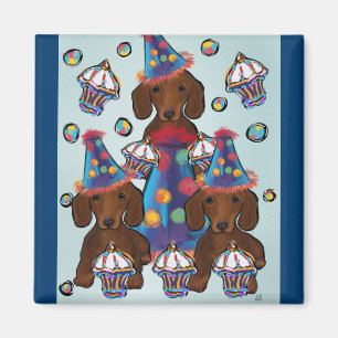 Íman Dachshunds Vermelhos