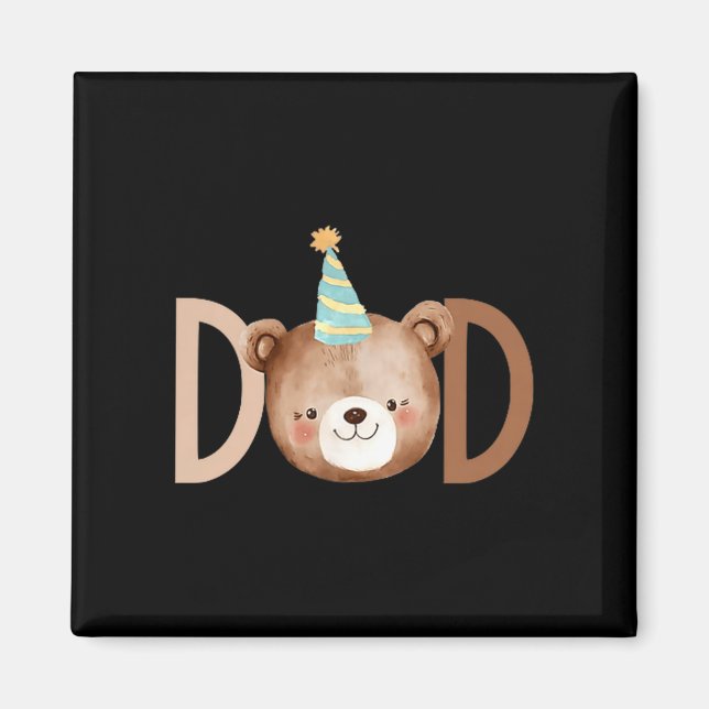 Íman Dad Beary First Birthday Shirt Matching Family Out (Frente)