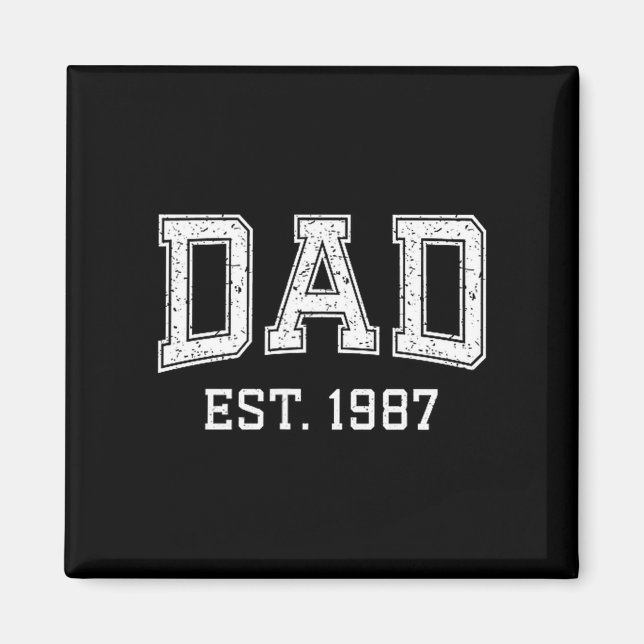 Íman Dad Est 1987 Dad D Fathers Day Ized  (Frente)