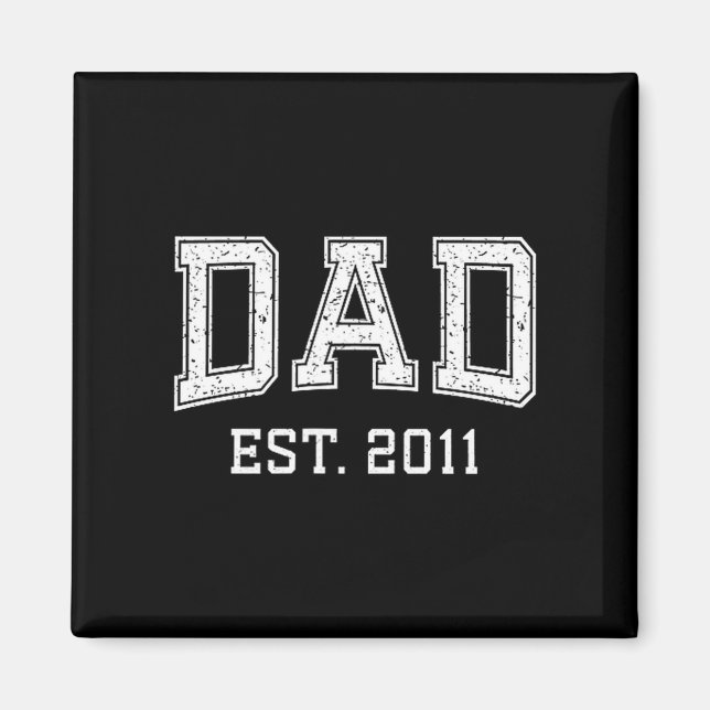 Íman Dad Est 2011 Dad D Fathers Day Ized  (Frente)