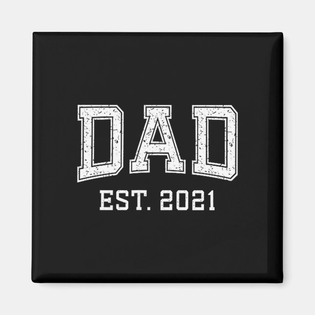 Íman Dad Est 2021 Dad D Fathers Day Ized  (Frente)