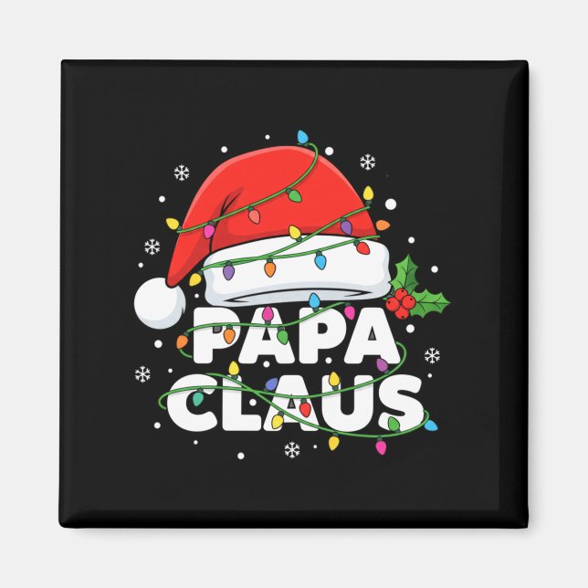 Íman Dad Papa Claus Christmas Lights Family Matching Lo (Frente)