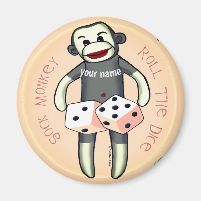 Íman Dados de Macaco de Meia  (Frente)