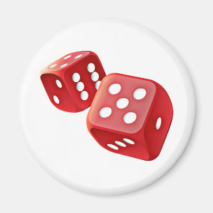 Íman dados vermelhos