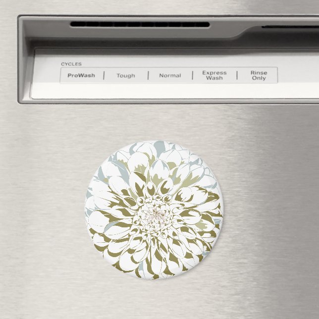 Íman Dahlia flower refrigerator magnet (In Situ (Dishwasher))