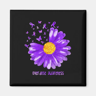 Íman Daisy Butterfly Roxo Sensibilização para a Sobredo