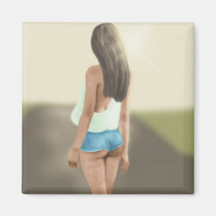 ÍMAN DAISY DUKES GIRL ART MAGNET