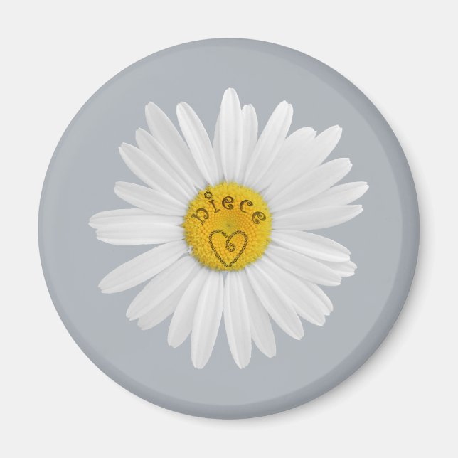 Íman Daisy Flower For Niece Art Customize Background (Frente)