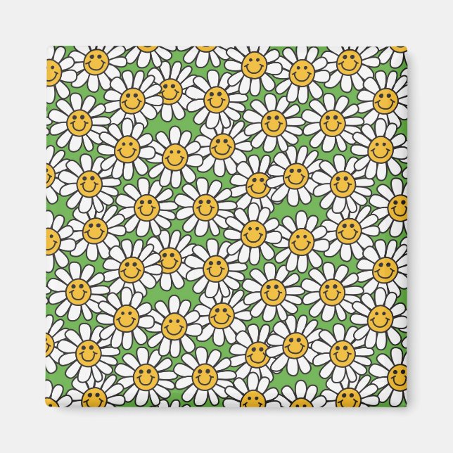 Íman Daisy Flowers Pattern (Frente)