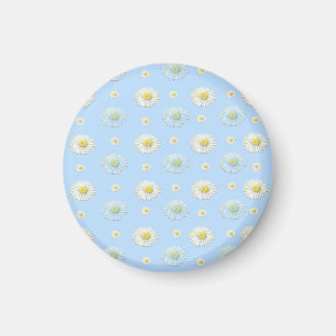 Íman Daisy Pattern sobre fundo azul claro