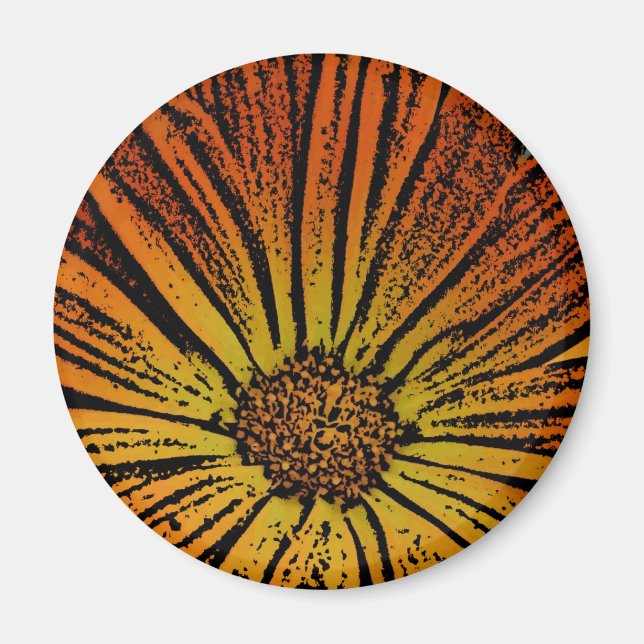 Íman Daisy Woodcut (Frente)