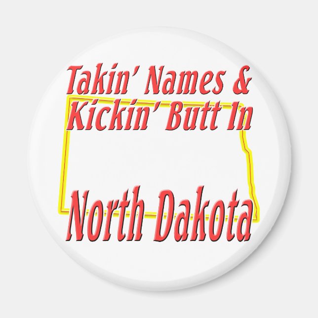 Íman Dakota do Norte - Bumbum Kickin' (Frente)
