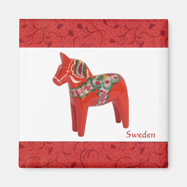 Íman Dala Horse Scandinávia Sueco (Frente)