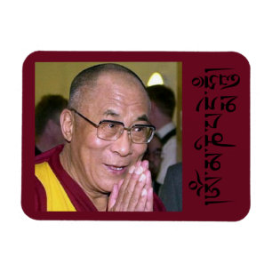 Íman Dalai Lama Rezando com o Mantra Om Mani Padme Hum