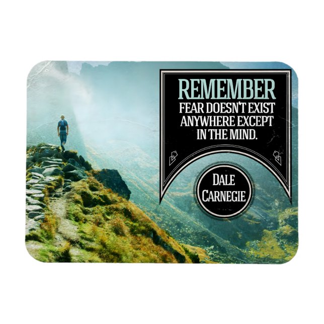 Íman Dale Carnegie Inspirational Cote "Medo" Flexível (Horizontal)