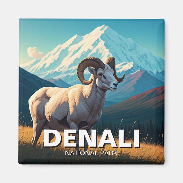 Íman Dall Sheep no Parque Nacional de Denali no Alasca (Frente)