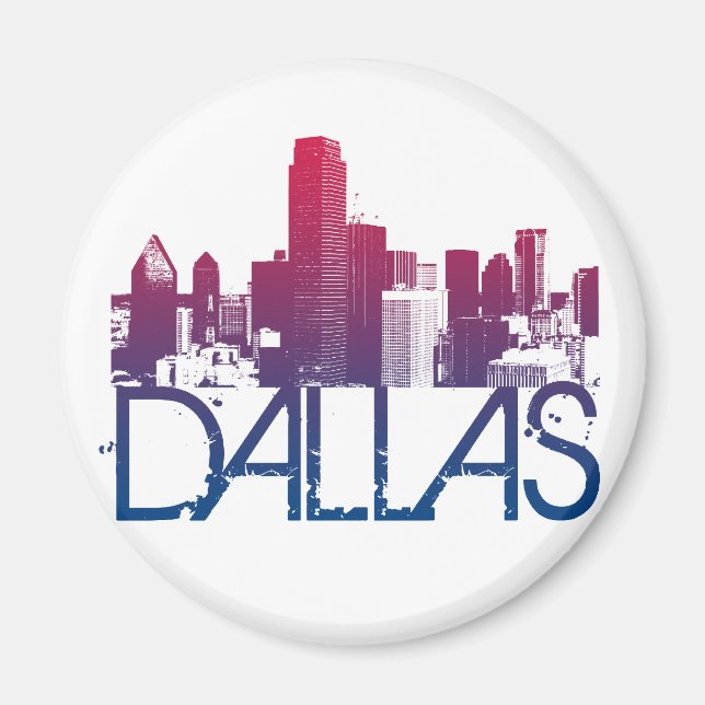 Íman Dallas Skyline Design (Frente)