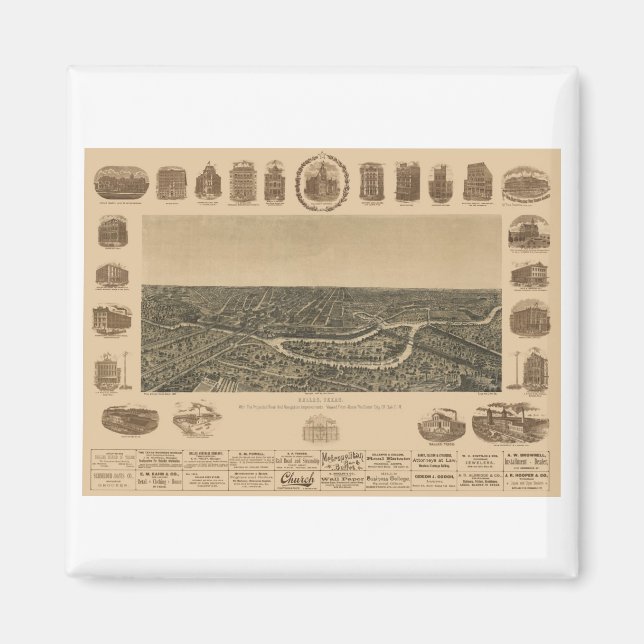 Íman Dallas Texas em 1892 (Frente)