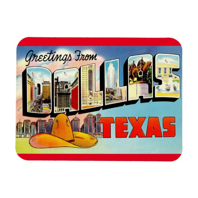 Íman Dallas Texas Magnet (Horizontal)