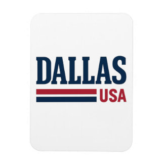 Íman Dallas USA Logo Vintage Design Patriótico