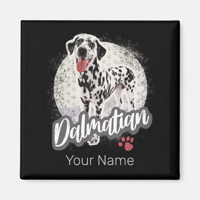 Íman Dalmaciano Com Pata Vintage Design De Cães (Frente)
