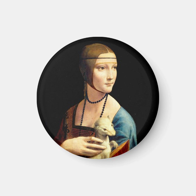 Íman Dama com Arminho de Leonardo Da Vinci (Frente)