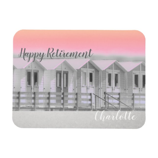 Íman Dama de aposentadoria de Cornish Beach Sunset cor  (Horizontal)