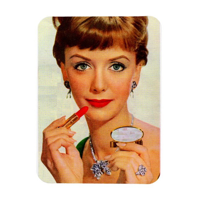 Íman Dama de batom dos anos 60 (Vertical)