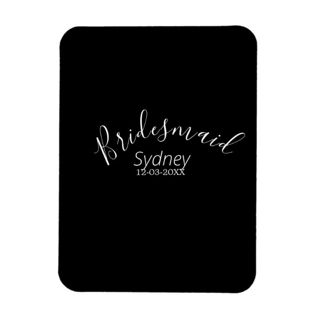 Íman Dama de honra despedida de solteira adicionar nome (Vertical)