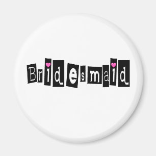 Íman Dama de honra (preto quadrado)