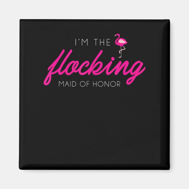 Íman Dama De Honra Reunida Flamingo Festa De Despedida  (Frente)