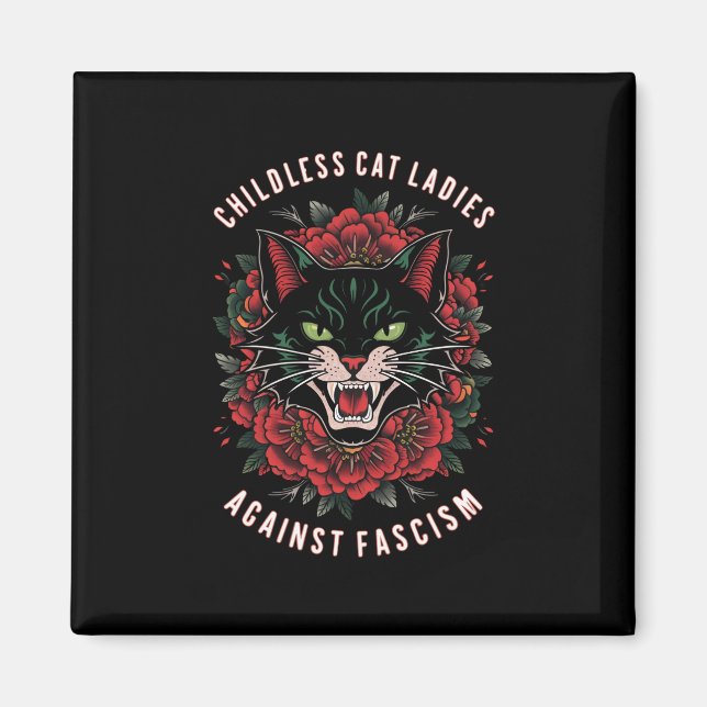 Íman Damas de Gato sem Filhos Contra o Fascismo (Frente)