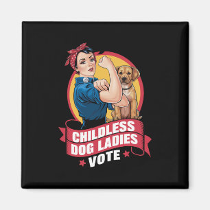 Íman Damas de Gato sem Filhos Vote Cachorro O Riveter C