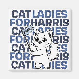 Íman Damas dos Gatos Para Kamala Harris Presidente 2024