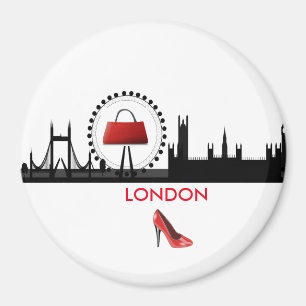 Íman Damas Fashion Theme London Skyline Magnet