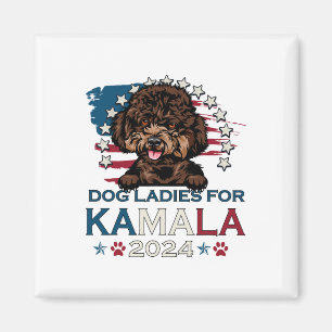 Íman Damas Para Kamala Harris 2024 Cachorro Poodle Amér