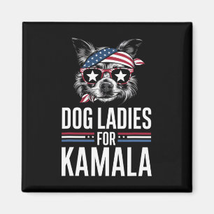 Íman Damas Por Kamala Funny Dog 2024 Presidente Kamala-