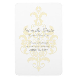 Íman Damasco amarelo sutil Salve o ímã flexível de data