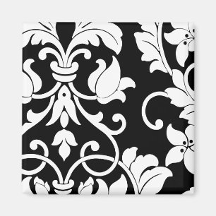 Íman Damasco Branco em Preto