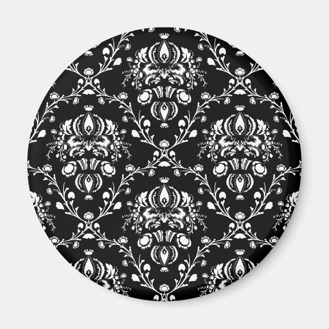 Íman Damasco preto e branco (Frente)