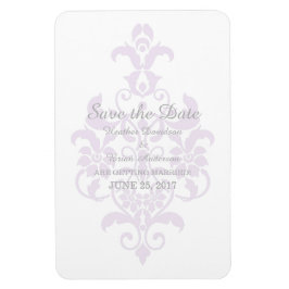 Íman Damasco sutil roxo Salve o ímã flexível de data