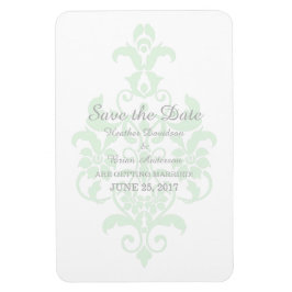 Íman Damasco verde sutil Salve o ímã Flexi de data