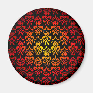 Íman Damasco vermelho, amarelo e preto