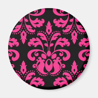 Íman Damasco vitorioso rosa-quente e preto