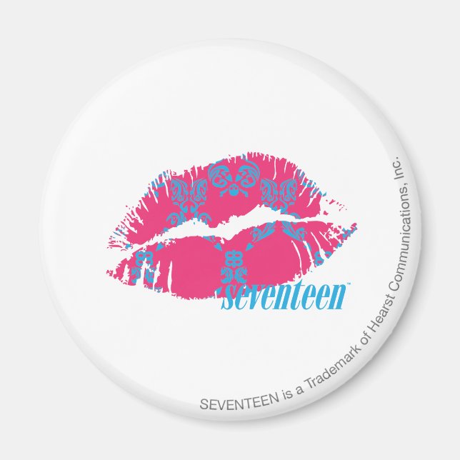 Íman Damask Aqua-Magenta (Frente)