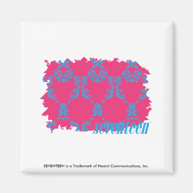 Íman Damask Aqua-Magenta 3 (Frente)
