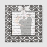 Íman Damask Elegance Wedding Square Magnet<br><div class="desc">Seu evento terá o final perfeito quando seus convidados levarem para casa esses ímãs fotográficos como seus favores. Esses ímãs de fotos modernas oferecem uma maneira única e funcional de exibir fotos. Excelente de fotos do seu evento para dar a cada um de seus convidados como lembrança do seu dia...</div>