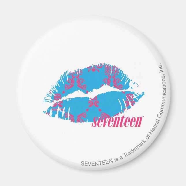 Íman Damask Magenta-Aqua (Frente)